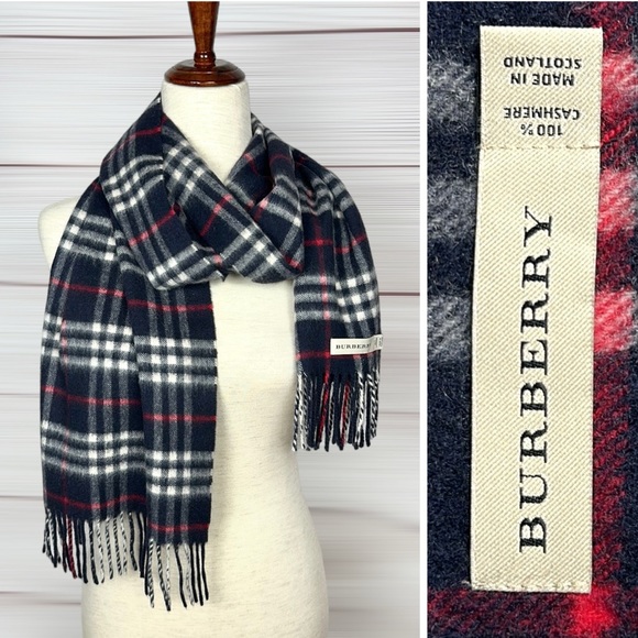 BBR Long Scarf 200CM Gray Black Cashmere 293424